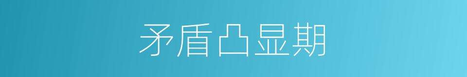矛盾凸显期的同义词