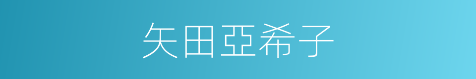 矢田亞希子的同義詞