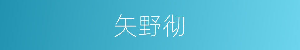 矢野彻的同义词
