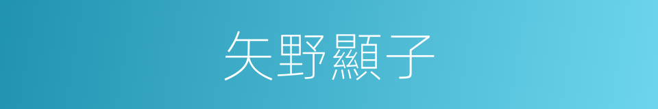 矢野顯子的同義詞
