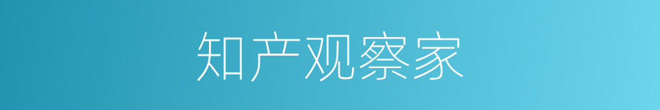 知产观察家的同义词