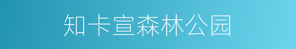 知卡宣森林公园的同义词