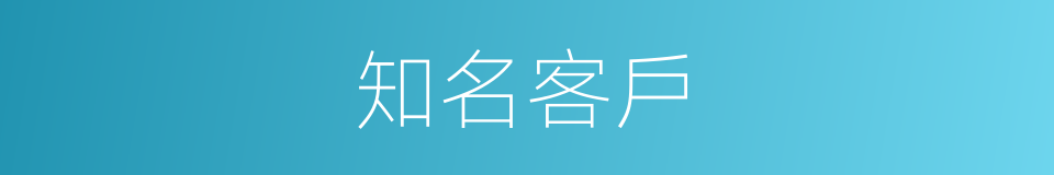 知名客戶的同義詞