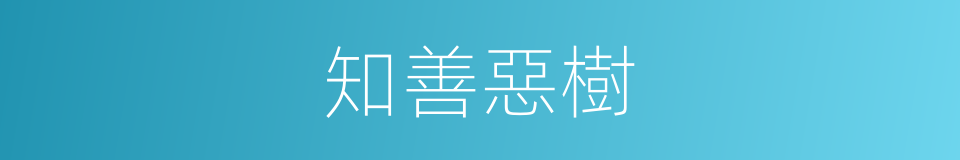 知善惡樹的同義詞