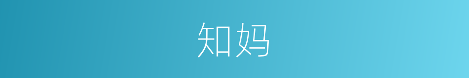 知妈的同义词
