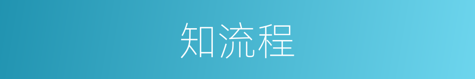 知流程的同义词