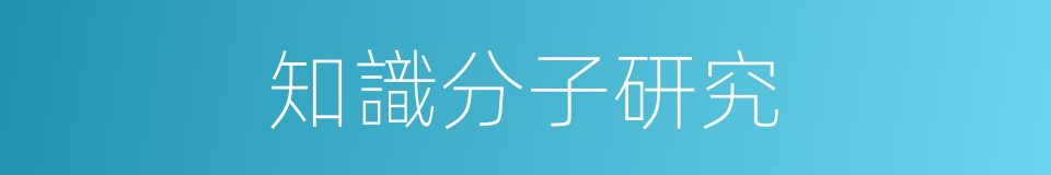 知識分子研究的同義詞