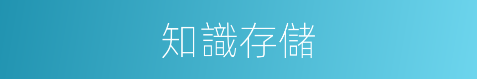 知識存儲的同義詞