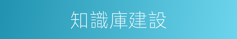 知識庫建設的同義詞