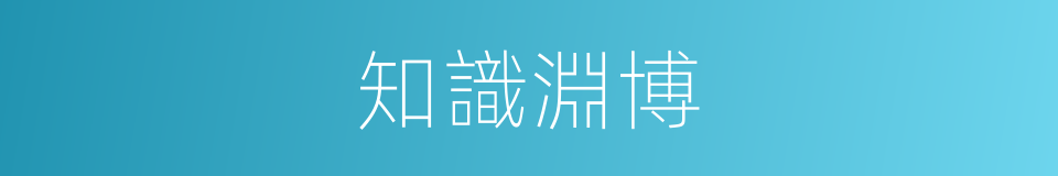 知識淵博的意思