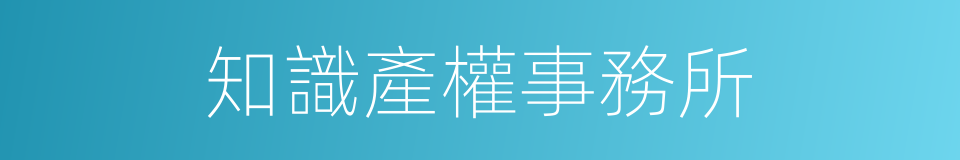 知識產權事務所的同義詞