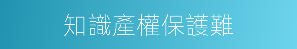 知識產權保護難的同義詞