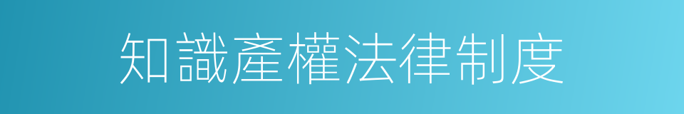 知識產權法律制度的同義詞