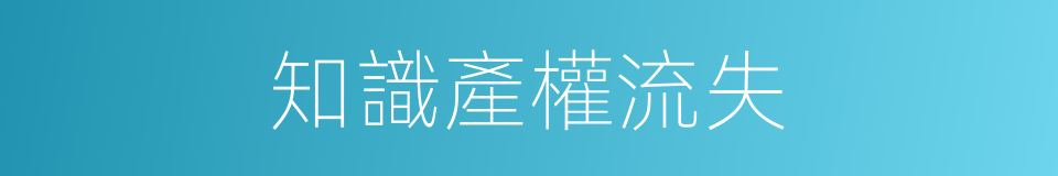 知識產權流失的同義詞