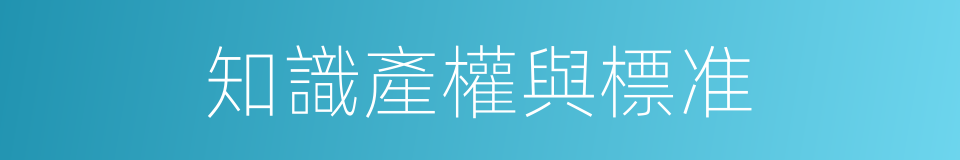 知識產權與標准的同義詞