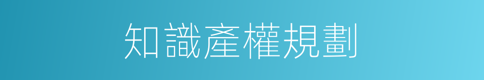 知識產權規劃的同義詞