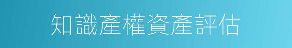 知識產權資產評估的同義詞