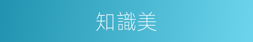 知識美的同義詞