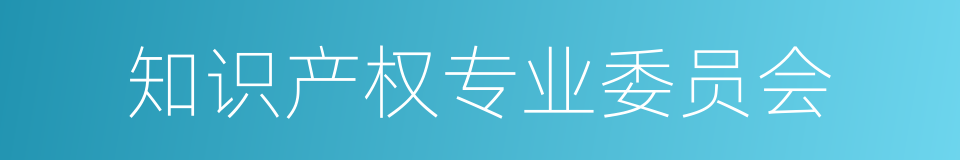 知识产权专业委员会的同义词