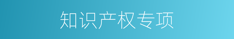 知识产权专项的同义词