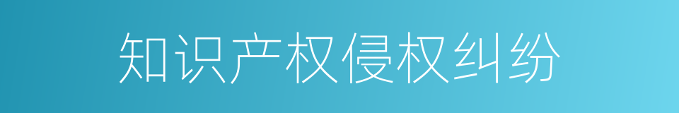 知识产权侵权纠纷的同义词