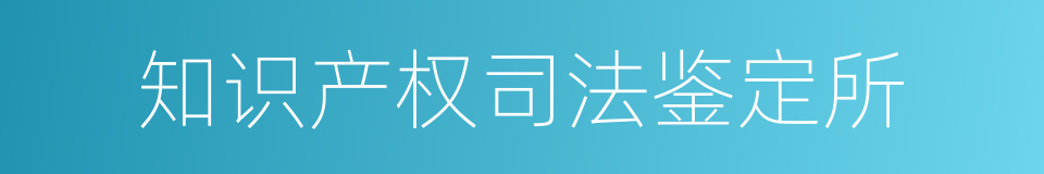 知识产权司法鉴定所的同义词