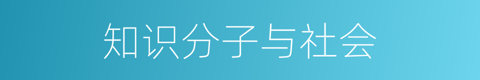 知识分子与社会的同义词