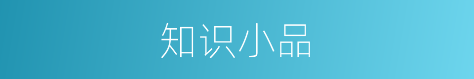 知识小品的同义词