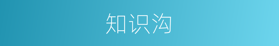 知识沟的同义词