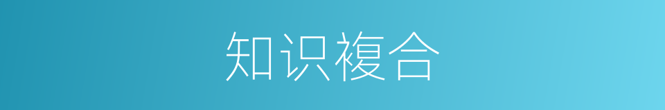 知识複合的同义词