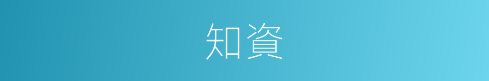知資的同義詞