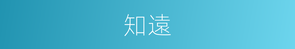 知遠的同義詞