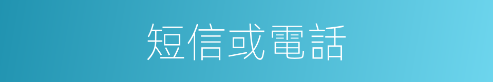 短信或電話的同義詞