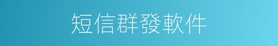 短信群發軟件的同義詞