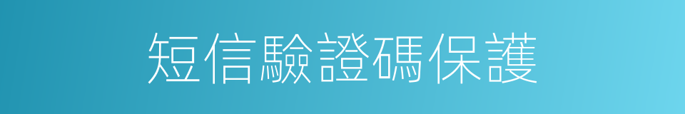 短信驗證碼保護的同義詞