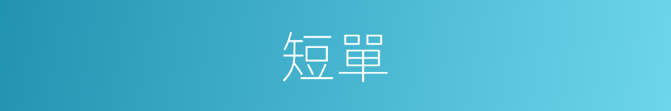 短單的同義詞