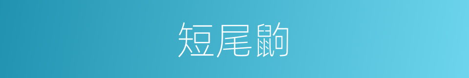 短尾鼩的同义词