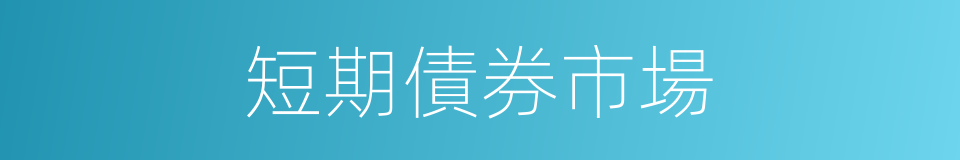 短期債券市場的同義詞