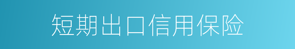 短期出口信用保险的同义词