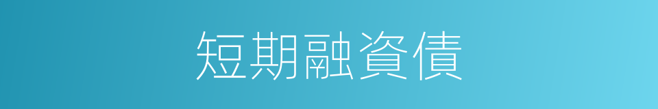 短期融資債的同義詞
