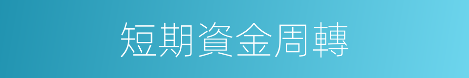 短期資金周轉的同義詞
