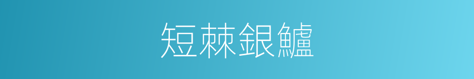 短棘銀鱸的同義詞