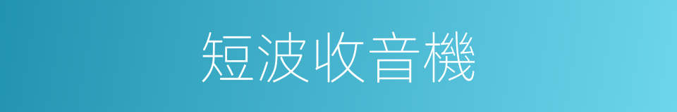 短波收音機的同義詞
