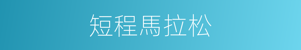 短程馬拉松的同義詞
