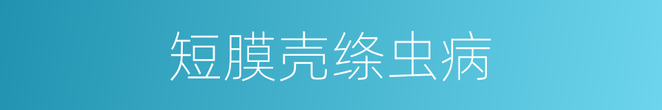 短膜壳绦虫病的同义词