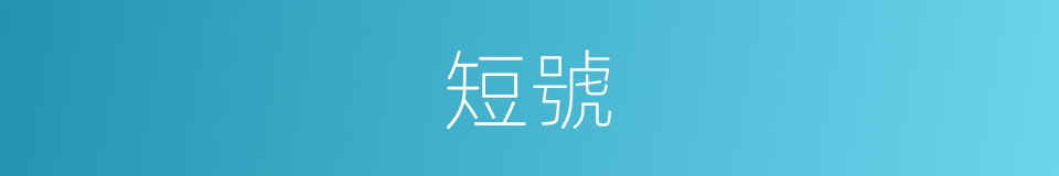 短號的意思