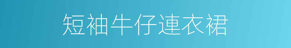 短袖牛仔連衣裙的同義詞