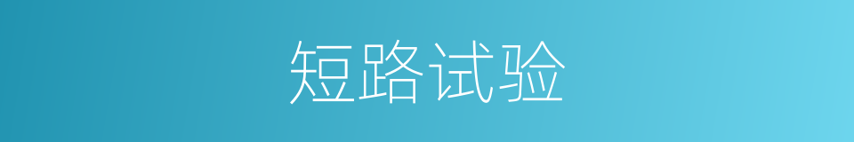 短路试验的同义词
