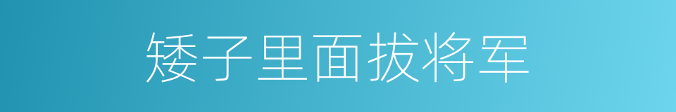 矮子里面拔将军的同义词