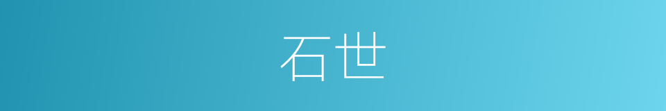 石世的同义词